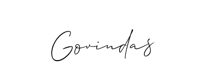 How to make Govindas name signature. Use Allison_Script style for creating short signs online. This is the latest handwritten sign. Govindas signature style 2 images and pictures png