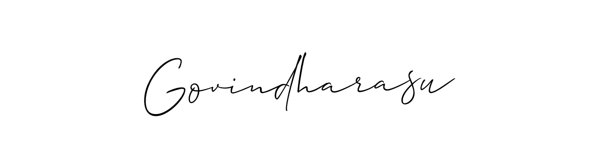 Also we have Govindharasu name is the best signature style. Create professional handwritten signature collection using Allison_Script autograph style. Govindharasu signature style 2 images and pictures png