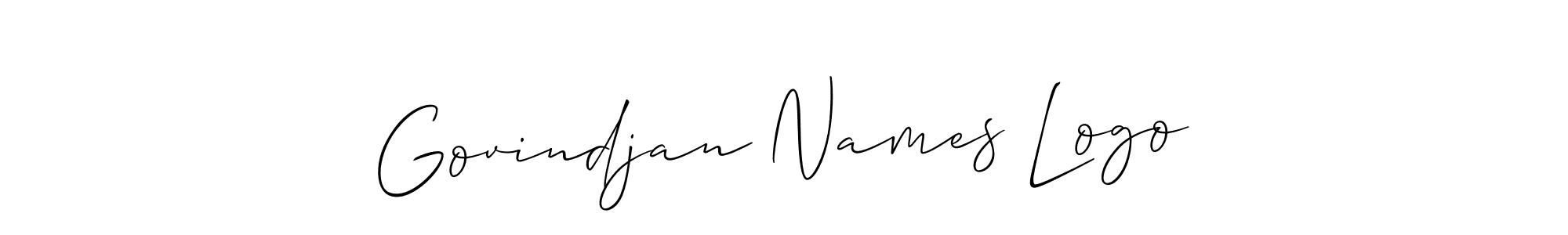 This is the best signature style for the Govindjan Names Logo name. Also you like these signature font (Allison_Script). Mix name signature. Govindjan Names Logo signature style 2 images and pictures png