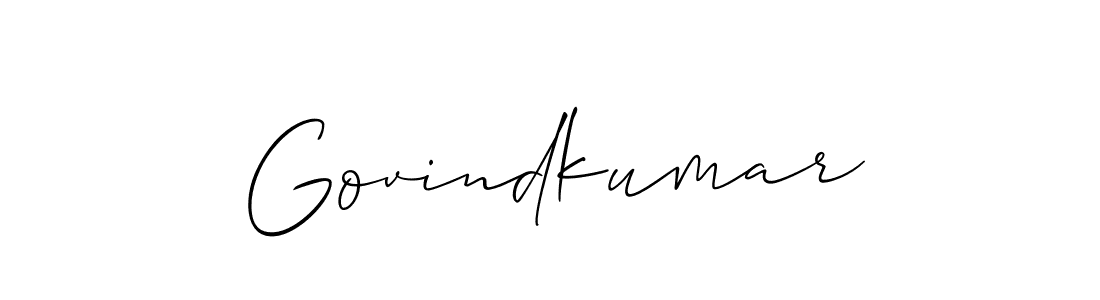 It looks lik you need a new signature style for name Govindkumar. Design unique handwritten (Allison_Script) signature with our free signature maker in just a few clicks. Govindkumar signature style 2 images and pictures png