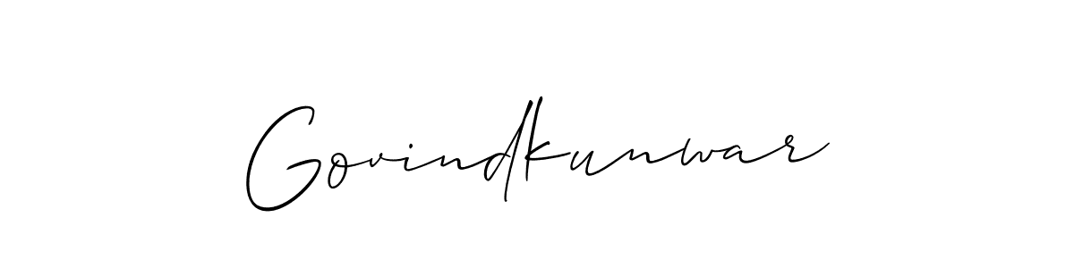 Govindkunwar stylish signature style. Best Handwritten Sign (Allison_Script) for my name. Handwritten Signature Collection Ideas for my name Govindkunwar. Govindkunwar signature style 2 images and pictures png