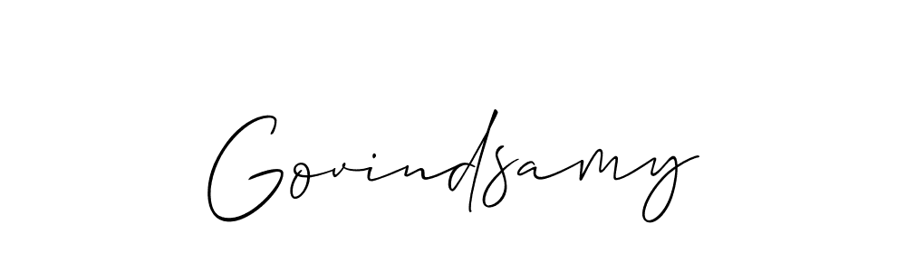 Also we have Govindsamy name is the best signature style. Create professional handwritten signature collection using Allison_Script autograph style. Govindsamy signature style 2 images and pictures png
