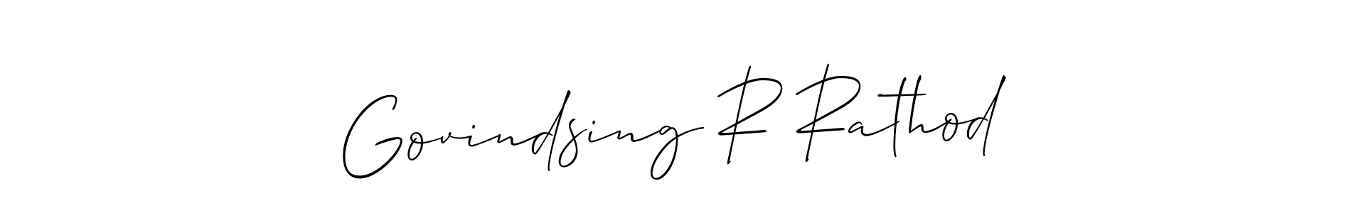 It looks lik you need a new signature style for name Govindsing R Rathod. Design unique handwritten (Allison_Script) signature with our free signature maker in just a few clicks. Govindsing R Rathod signature style 2 images and pictures png