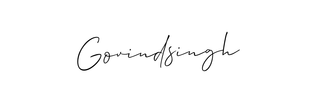 Use a signature maker to create a handwritten signature online. With this signature software, you can design (Allison_Script) your own signature for name Govindsingh. Govindsingh signature style 2 images and pictures png