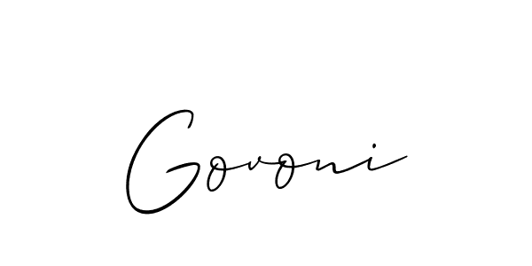 if you are searching for the best signature style for your name Govoni. so please give up your signature search. here we have designed multiple signature styles  using Allison_Script. Govoni signature style 2 images and pictures png