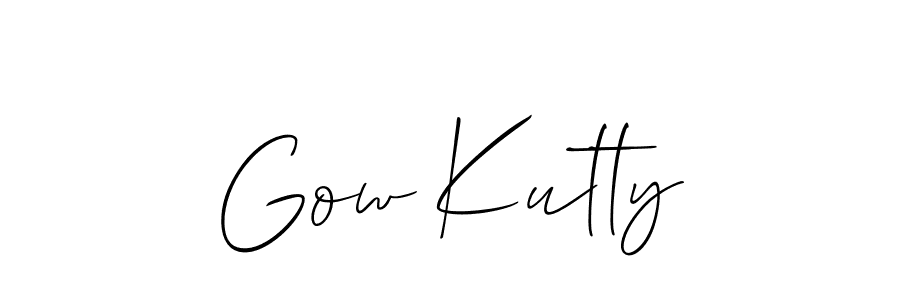 You should practise on your own different ways (Allison_Script) to write your name (Gow Kutty) in signature. don't let someone else do it for you. Gow Kutty signature style 2 images and pictures png