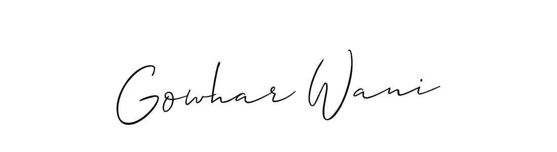 Gowhar Wani stylish signature style. Best Handwritten Sign (Allison_Script) for my name. Handwritten Signature Collection Ideas for my name Gowhar Wani. Gowhar Wani signature style 2 images and pictures png