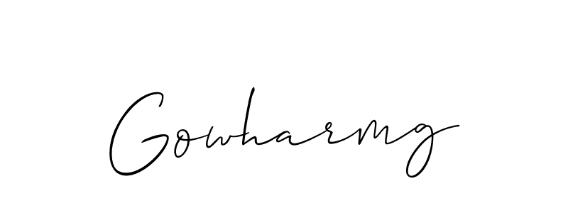 Make a beautiful signature design for name Gowharmg. Use this online signature maker to create a handwritten signature for free. Gowharmg signature style 2 images and pictures png