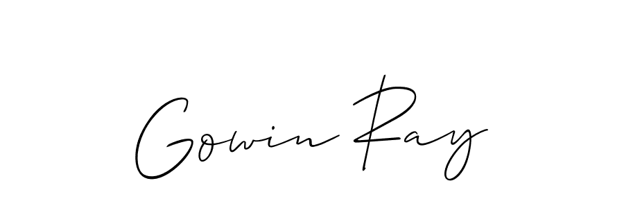 Similarly Allison_Script is the best handwritten signature design. Signature creator online .You can use it as an online autograph creator for name Gowin Ray. Gowin Ray signature style 2 images and pictures png