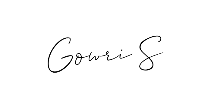 How to Draw Gowri S signature style? Allison_Script is a latest design signature styles for name Gowri S. Gowri S signature style 2 images and pictures png