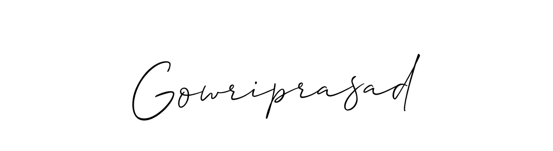 Also we have Gowriprasad name is the best signature style. Create professional handwritten signature collection using Allison_Script autograph style. Gowriprasad signature style 2 images and pictures png