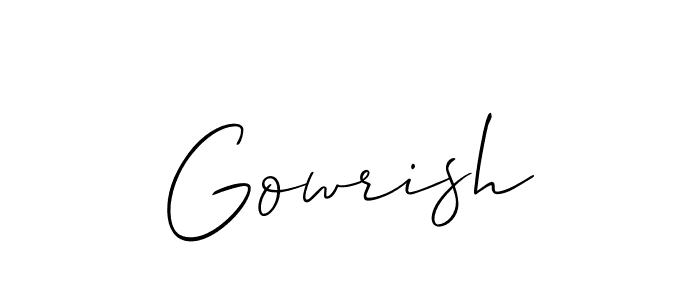 Once you've used our free online signature maker to create your best signature Allison_Script style, it's time to enjoy all of the benefits that Gowrish name signing documents. Gowrish signature style 2 images and pictures png