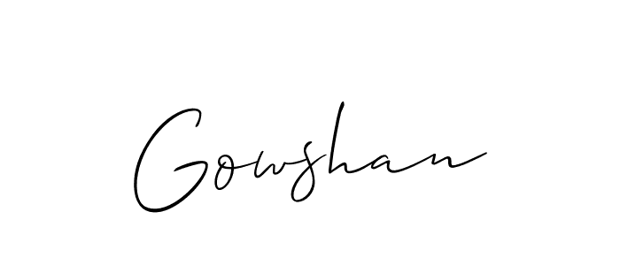 Gowshan stylish signature style. Best Handwritten Sign (Allison_Script) for my name. Handwritten Signature Collection Ideas for my name Gowshan. Gowshan signature style 2 images and pictures png