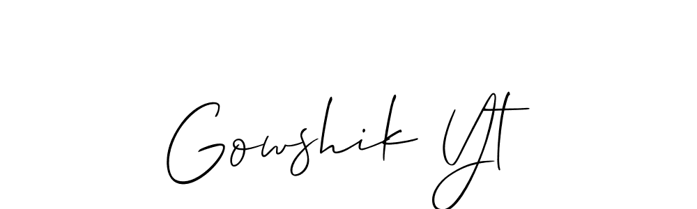 Once you've used our free online signature maker to create your best signature Allison_Script style, it's time to enjoy all of the benefits that Gowshik Yt name signing documents. Gowshik Yt signature style 2 images and pictures png