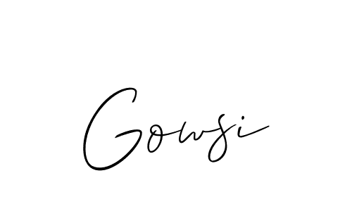 if you are searching for the best signature style for your name Gowsi. so please give up your signature search. here we have designed multiple signature styles  using Allison_Script. Gowsi signature style 2 images and pictures png