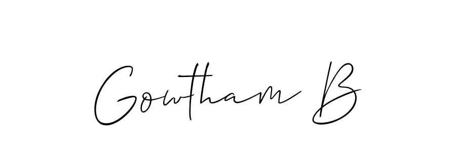 You can use this online signature creator to create a handwritten signature for the name Gowtham B. This is the best online autograph maker. Gowtham B signature style 2 images and pictures png