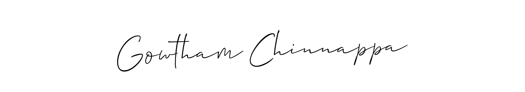 Design your own signature with our free online signature maker. With this signature software, you can create a handwritten (Allison_Script) signature for name Gowtham Chinnappa. Gowtham Chinnappa signature style 2 images and pictures png