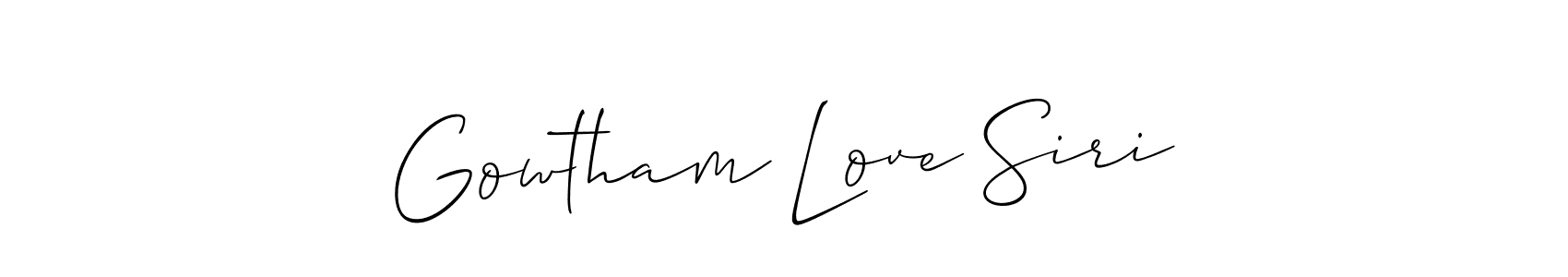 Best and Professional Signature Style for Gowtham Love Siri. Allison_Script Best Signature Style Collection. Gowtham Love Siri signature style 2 images and pictures png