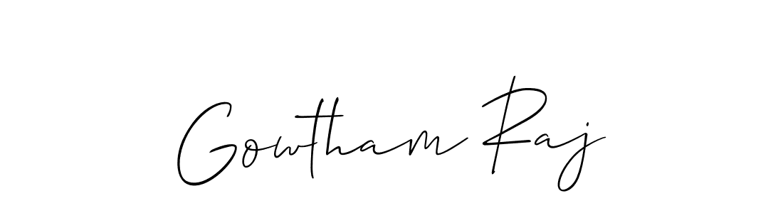 How to Draw Gowtham Raj signature style? Allison_Script is a latest design signature styles for name Gowtham Raj. Gowtham Raj signature style 2 images and pictures png