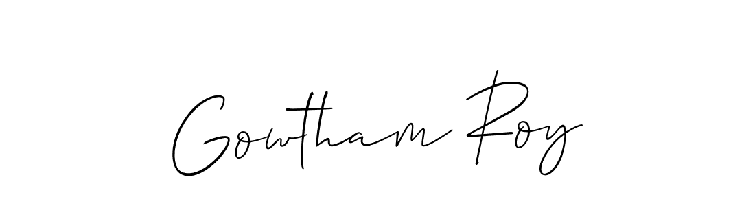 This is the best signature style for the Gowtham Roy name. Also you like these signature font (Allison_Script). Mix name signature. Gowtham Roy signature style 2 images and pictures png