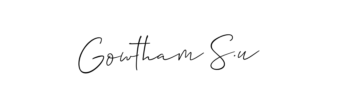 Best and Professional Signature Style for Gowtham S.u. Allison_Script Best Signature Style Collection. Gowtham S.u signature style 2 images and pictures png