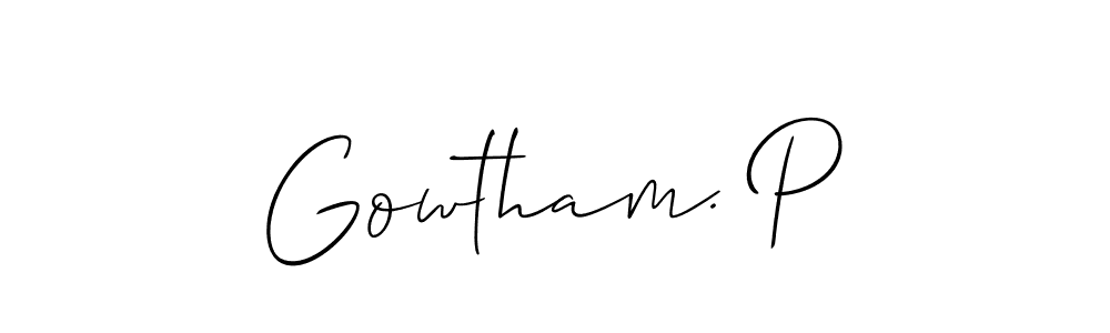 Check out images of Autograph of Gowtham. P name. Actor Gowtham. P Signature Style. Allison_Script is a professional sign style online. Gowtham. P signature style 2 images and pictures png