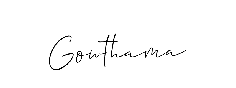 How to Draw Gowthama signature style? Allison_Script is a latest design signature styles for name Gowthama. Gowthama signature style 2 images and pictures png