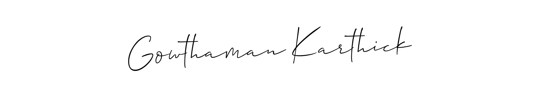 Once you've used our free online signature maker to create your best signature Allison_Script style, it's time to enjoy all of the benefits that Gowthaman Karthick name signing documents. Gowthaman Karthick signature style 2 images and pictures png