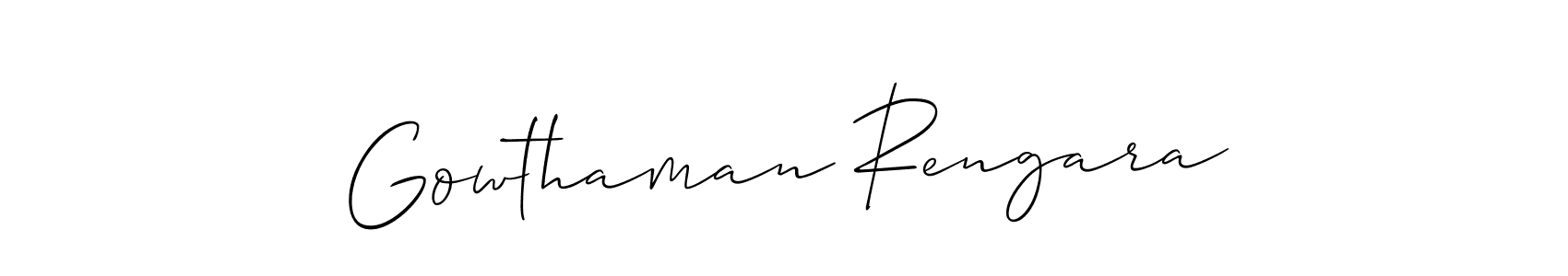 Check out images of Autograph of Gowthaman Rengara name. Actor Gowthaman Rengara Signature Style. Allison_Script is a professional sign style online. Gowthaman Rengara signature style 2 images and pictures png