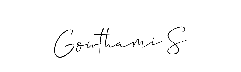 Best and Professional Signature Style for Gowthami S. Allison_Script Best Signature Style Collection. Gowthami S signature style 2 images and pictures png