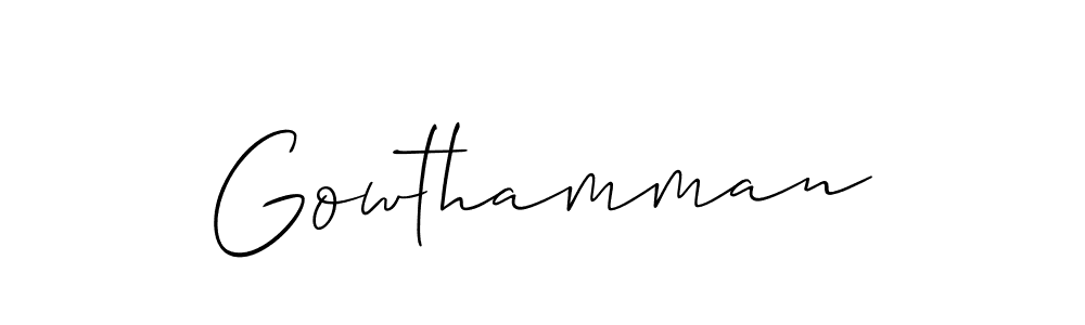 if you are searching for the best signature style for your name Gowthamman. so please give up your signature search. here we have designed multiple signature styles  using Allison_Script. Gowthamman signature style 2 images and pictures png