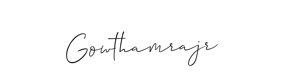 You should practise on your own different ways (Allison_Script) to write your name (Gowthamrajr) in signature. don't let someone else do it for you. Gowthamrajr signature style 2 images and pictures png