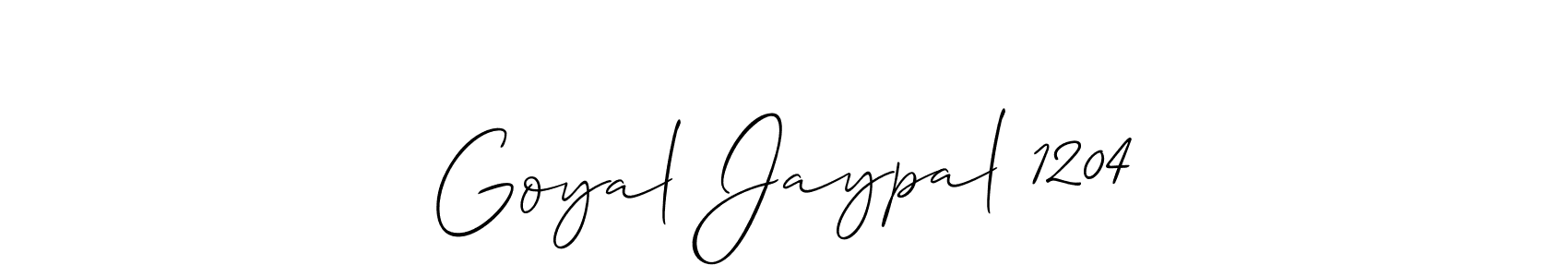 Design your own signature with our free online signature maker. With this signature software, you can create a handwritten (Allison_Script) signature for name Goyal Jaypal 1204. Goyal Jaypal 1204 signature style 2 images and pictures png