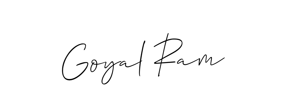 Make a short Goyal Ram signature style. Manage your documents anywhere anytime using Allison_Script. Create and add eSignatures, submit forms, share and send files easily. Goyal Ram signature style 2 images and pictures png