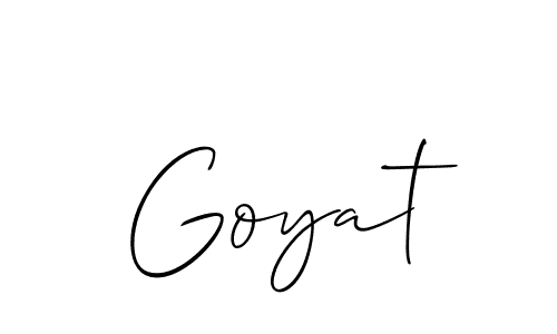 Also You can easily find your signature by using the search form. We will create Goyat name handwritten signature images for you free of cost using Allison_Script sign style. Goyat signature style 2 images and pictures png