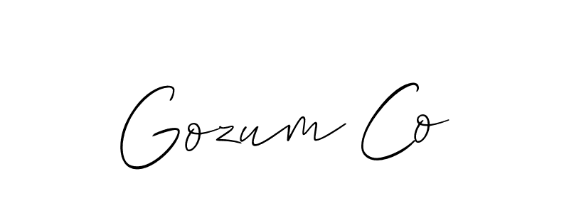 Gozum Co stylish signature style. Best Handwritten Sign (Allison_Script) for my name. Handwritten Signature Collection Ideas for my name Gozum Co. Gozum Co signature style 2 images and pictures png