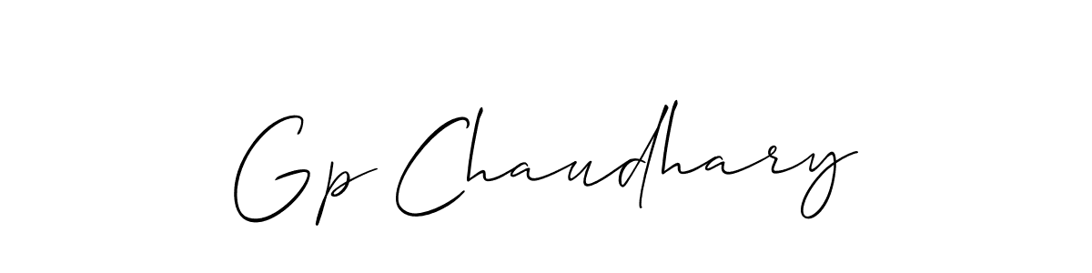 Allison_Script is a professional signature style that is perfect for those who want to add a touch of class to their signature. It is also a great choice for those who want to make their signature more unique. Get Gp Chaudhary name to fancy signature for free. Gp Chaudhary signature style 2 images and pictures png