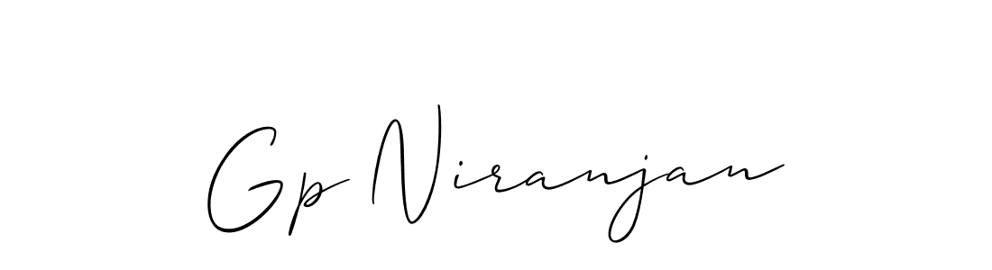 Design your own signature with our free online signature maker. With this signature software, you can create a handwritten (Allison_Script) signature for name Gp Niranjan. Gp Niranjan signature style 2 images and pictures png