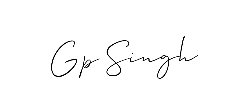 Gp Singh stylish signature style. Best Handwritten Sign (Allison_Script) for my name. Handwritten Signature Collection Ideas for my name Gp Singh. Gp Singh signature style 2 images and pictures png