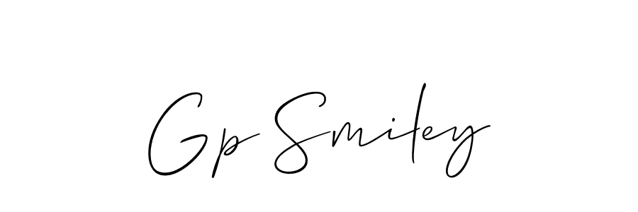Design your own signature with our free online signature maker. With this signature software, you can create a handwritten (Allison_Script) signature for name Gp Smiley. Gp Smiley signature style 2 images and pictures png