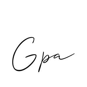 Also You can easily find your signature by using the search form. We will create Gpa name handwritten signature images for you free of cost using Allison_Script sign style. Gpa signature style 2 images and pictures png