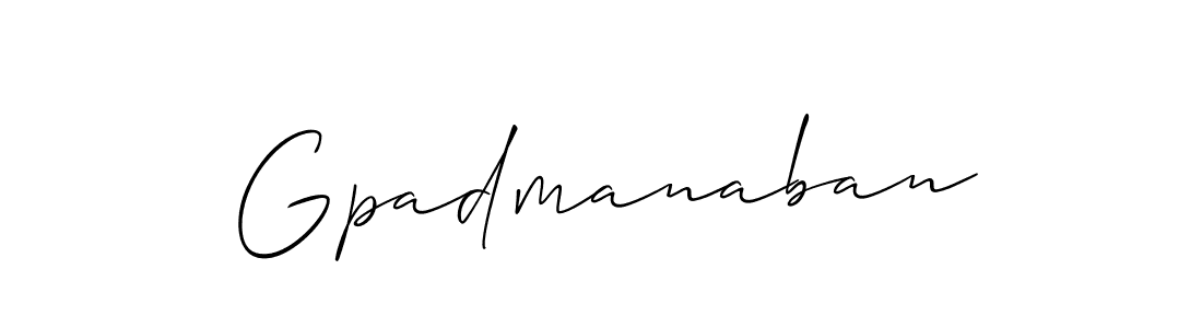 Make a short Gpadmanaban signature style. Manage your documents anywhere anytime using Allison_Script. Create and add eSignatures, submit forms, share and send files easily. Gpadmanaban signature style 2 images and pictures png