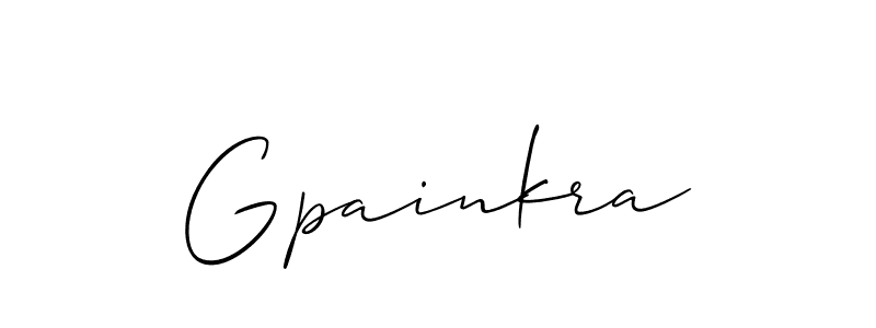 How to make Gpainkra name signature. Use Allison_Script style for creating short signs online. This is the latest handwritten sign. Gpainkra signature style 2 images and pictures png