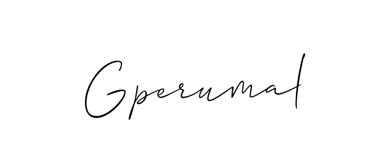 How to make Gperumal name signature. Use Allison_Script style for creating short signs online. This is the latest handwritten sign. Gperumal signature style 2 images and pictures png