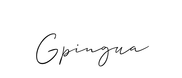 How to Draw Gpingua signature style? Allison_Script is a latest design signature styles for name Gpingua. Gpingua signature style 2 images and pictures png