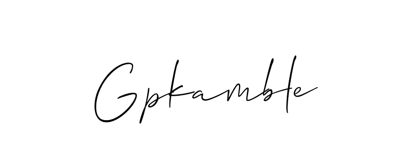 Also You can easily find your signature by using the search form. We will create Gpkamble name handwritten signature images for you free of cost using Allison_Script sign style. Gpkamble signature style 2 images and pictures png