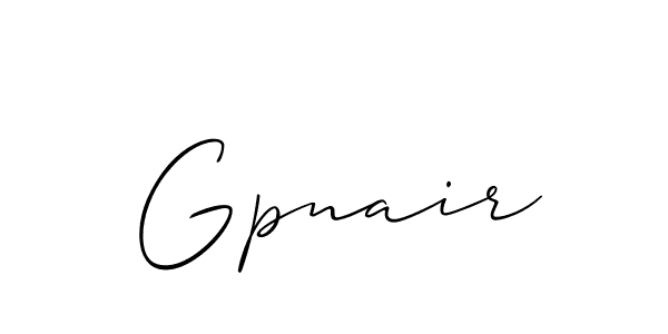 Create a beautiful signature design for name Gpnair. With this signature (Allison_Script) fonts, you can make a handwritten signature for free. Gpnair signature style 2 images and pictures png