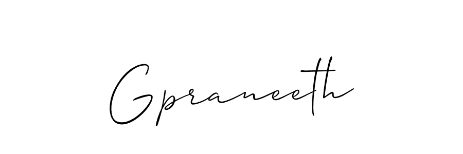 You can use this online signature creator to create a handwritten signature for the name Gpraneeth. This is the best online autograph maker. Gpraneeth signature style 2 images and pictures png