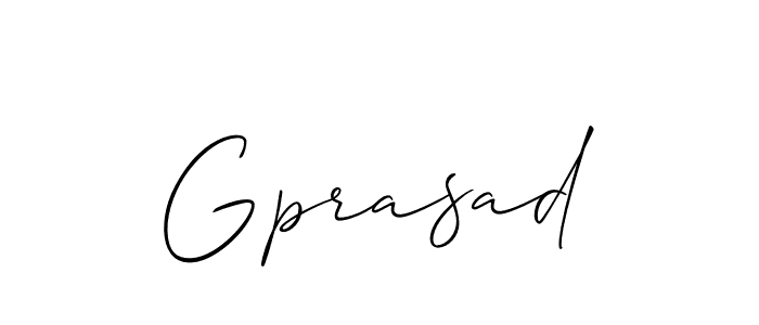Make a beautiful signature design for name Gprasad. With this signature (Allison_Script) style, you can create a handwritten signature for free. Gprasad signature style 2 images and pictures png