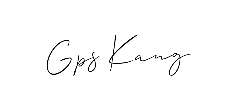 Use a signature maker to create a handwritten signature online. With this signature software, you can design (Allison_Script) your own signature for name Gps Kang. Gps Kang signature style 2 images and pictures png